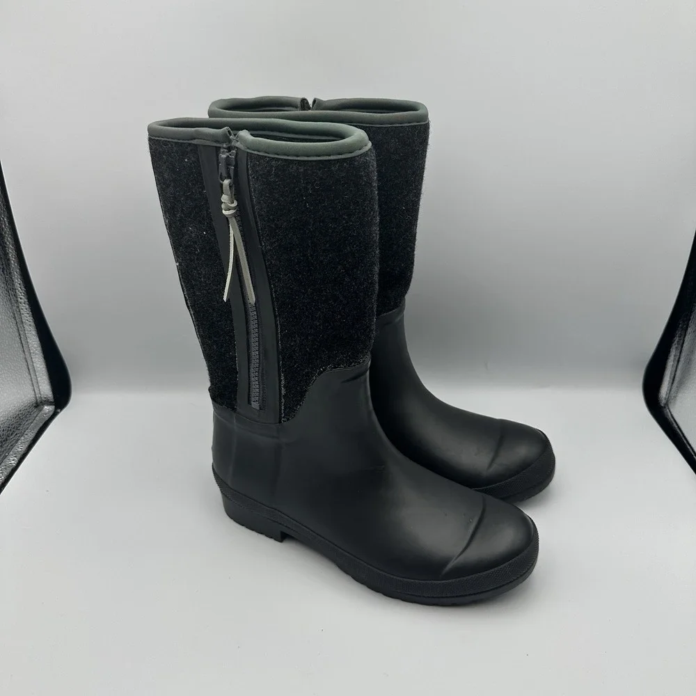 Sperry Walker Wind Rain Boots Womens Size 8 Dark Gray Duck Boots STS99743